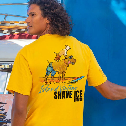 Surfing Dogs - Pineapple Dyed T-Shirt